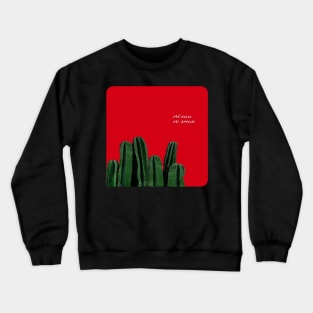 México mi amor cactus red background somewhere in Mexico visit mexican art Crewneck Sweatshirt